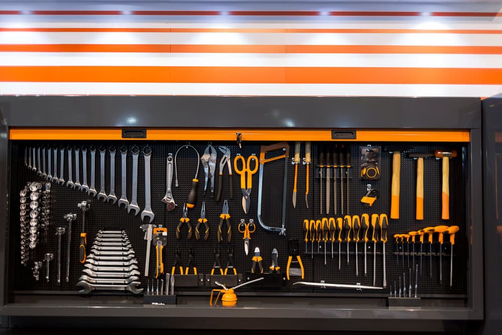 well maintained garage tool setup - a must on the garage spring cleaning checklist