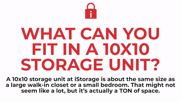 10x10 storage unit size